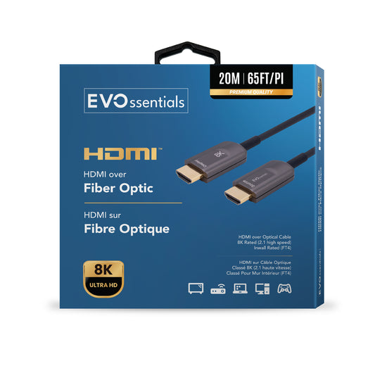 HDMI Over Hybrid Fiber-Optic Cable (20M)